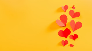 Hearts kite group shadow 3d - a kite free wallpaper for desktop