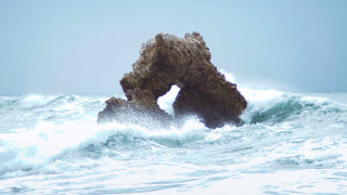 Rock wave surfboard stormy beach - anne rigney free wallpaper for desktop