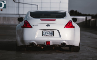 White car parking lot offroad - road free wallpaper