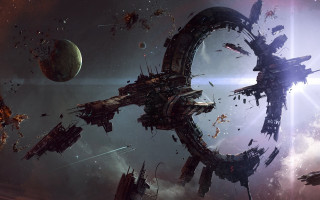 Sci fi aurora planet galaxy - star citizen halo free wallpaper