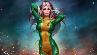 Firework woman flames bodysuit superhero - stanley artgerm lau free wallpaper