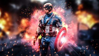 Captain america shield sword fire - a fire and smoke background free wallpaper