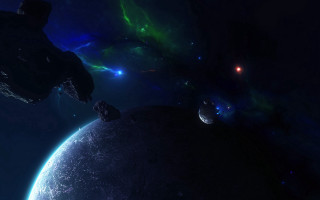 Space eve aurora moon galaxy - space free wallpaper for desktop