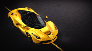 Yellow sports car parking lot 34 - a yellow line free wallpaper