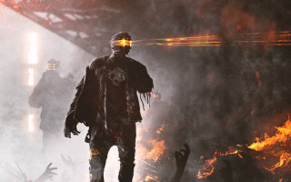 Man masked fire crowd destruction - a man in a mask free wallpaper