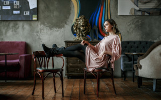 Woman chair room painting artnouveau - a chair in a room free wallpaper