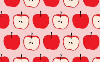 Red apples with faces pink - red apple free wallpaper