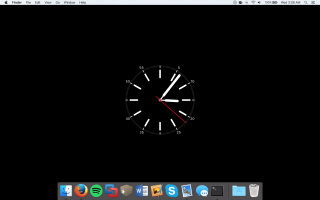 Clock dark red second hand - bauhau free wallpaper