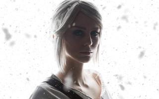 Woman white shirt green eyes - cosplay free wallpaper for desktop
