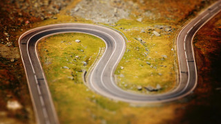 Toy road miniature curve tiltshift - free motorcycles wallpaper for desktop