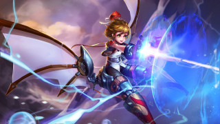 Woman futuristic sword lightsaber blue - a futuristic outfit holding free wallpaper