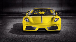Yellow sports car parking lot 5 - a parking lot free wallpaper