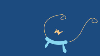 Cartoon character flying string lightning - a minimalist painting free wallpaper