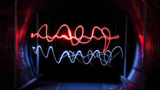 Tunnel red light painting cave - a red light free wallpaper