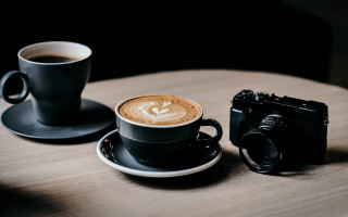 Camera coffee still life cinematic - the table free wallpaper