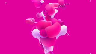 Pink hearts bubbles gradient ambient - heart free wallpaper for desktop