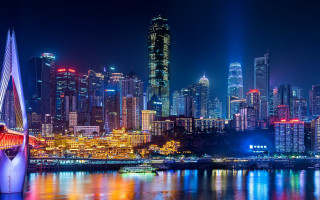 Tokyo night cityscape bridge river 3 - a bridge and a river free wallpaper for desktop