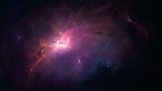 Colorful space stars purple blue 4 - star in the center free wallpaper