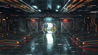 Sci fi space station bright - another room free wallpaper