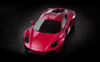 Red sports car shadow matte - synchromism free wallpaper for desktop