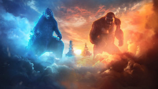 Giant monsters clouds sunset city - a couple free wallpaper