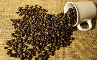 Coffee beans heart burlap white - coffee bean free wallpaper for desktop