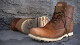 Brown boots cement floor stone - a pair free wallpaper for desktop