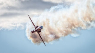 Small plane cloudy sky smoke - a small plane free wallpaper for desktop