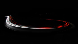 Curved road redlight night motion - a long exposure of light free wallpaper