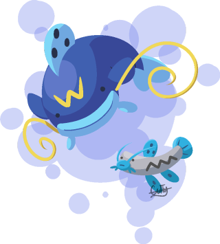 Cartoon character floating fish hand - amano free wallpaper for tablet