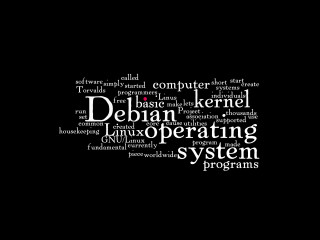 Debian logo black white computer - word free wallpaper for desktop