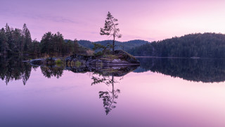 Lake tree mountain purple sky - arvid nyholm free wallpaper