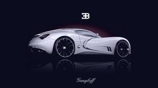 White sports car black background 3 - the front of its free wallpaper