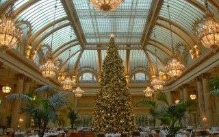 Christmas tree large room chandeliers - a large room free wallpaper