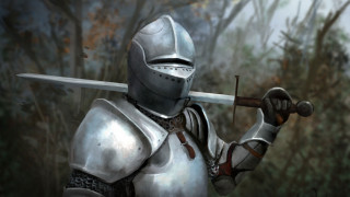 Knight full armor holding sword - armor free wallpaper for desktop