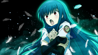 Blue hair angel bird feathers - blue hair free wallpaper for desktop