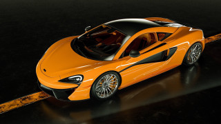 Orange sports car black surface - nice looking orange sports car free wallpaper