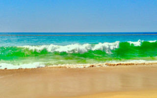 Beach wave surfboard person almada - beach free wallpaper