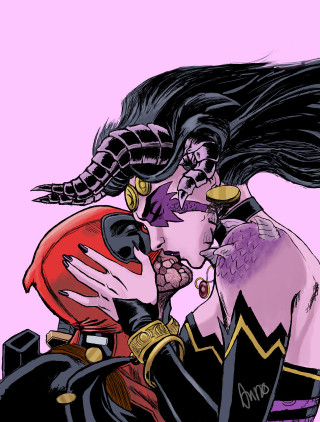 Woman mask kissing man mask - bálint kiss free wallpaper for mobile