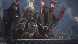 Medieval men costumes flags snowy - flag free wallpaper