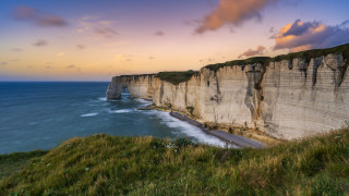Cliff ocean sunset cloudy sky - the ocean free wallpaper