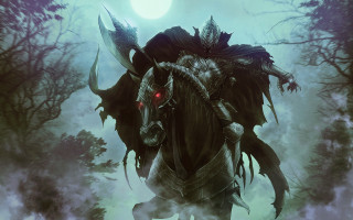 Demonic horse forest moon gothic - a demonic looking creature free wallpaper for desktop