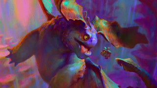 Strange creature digital painting glowing - strange free wallpaper for desktop