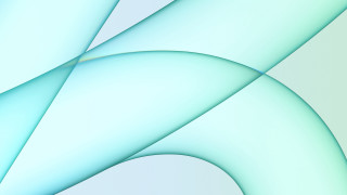 Blue green abstract curves white - the side of the screen free wallpaper