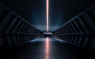 Long hallway light cyberpunk urban - a long hallway free wallpaper