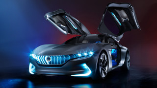 Futuristic car doors open lights - a futuristic car free wallpaper for desktop