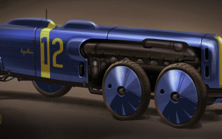 Blue yellow car number wheels - the front of it free wallpaper