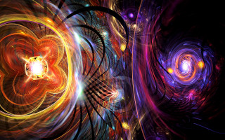 Spiral lightning star psychedelic fractals - lightening free wallpaper