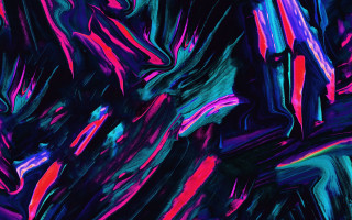 Glowing abstract monster fluorescent horns - a painting of a bunch free wallpaper