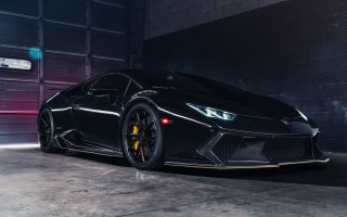 Black sports car garage neon - a neon light free wallpaper